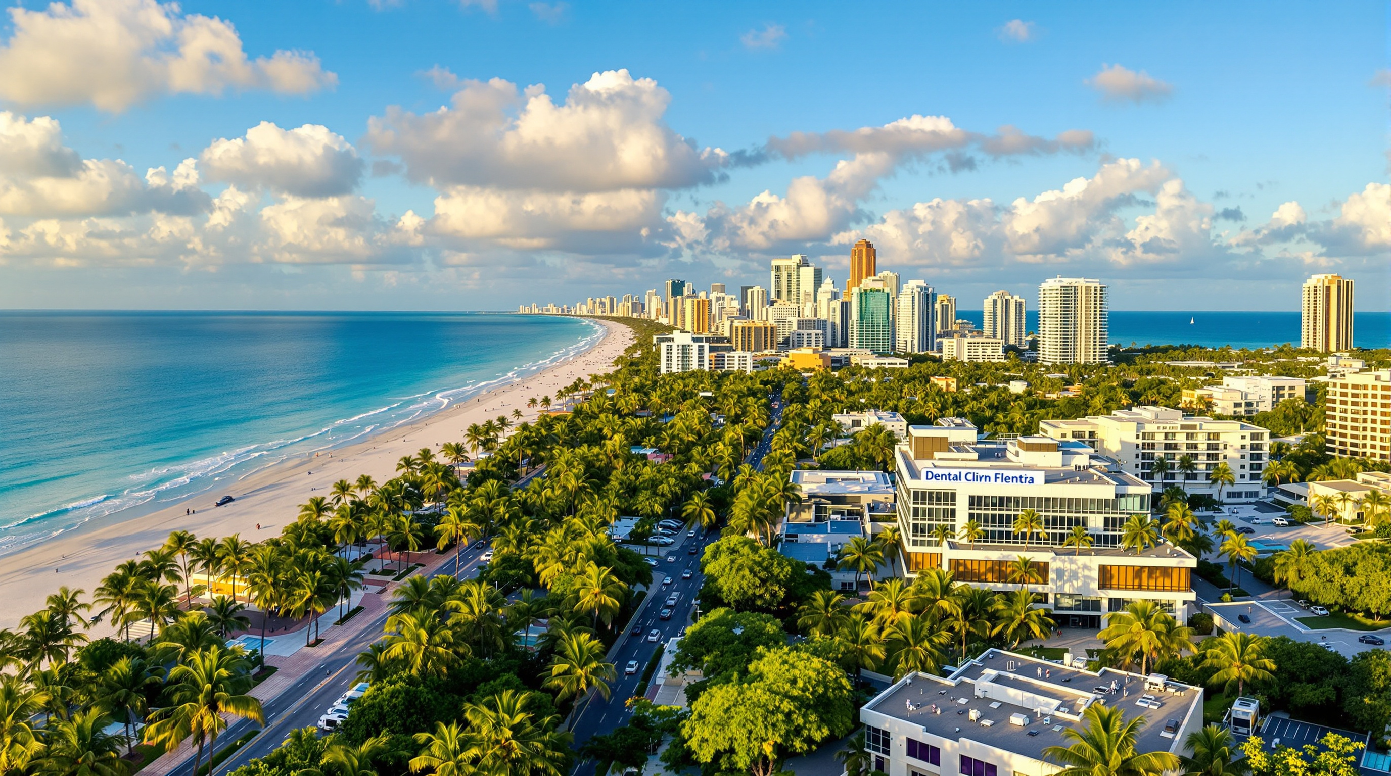 Florida expansion - Miami skyline with palm trees